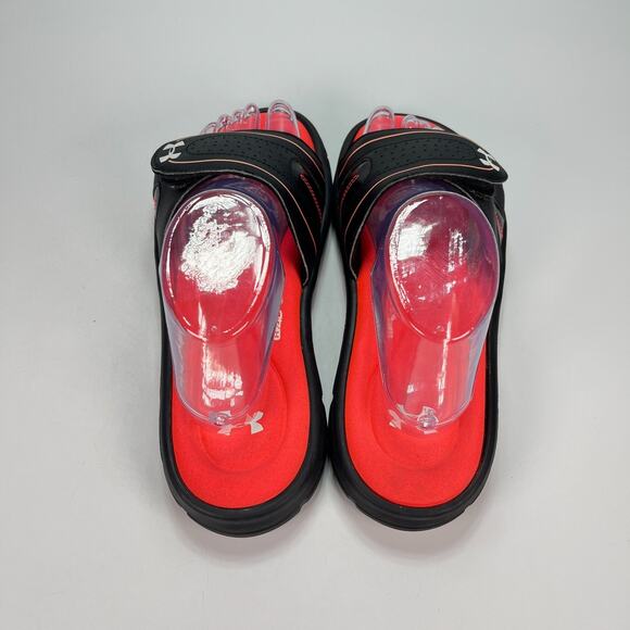 Under Armour Ignite VIII Black Red Slide Lightweight Sandals Women's Size 10 - Picture 6 of 10